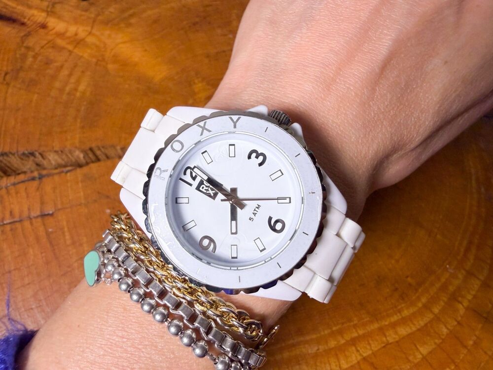ROXY Jam W205BR Black Tone Quartz Analog Women's Watch Sz. 7.25" New Battery